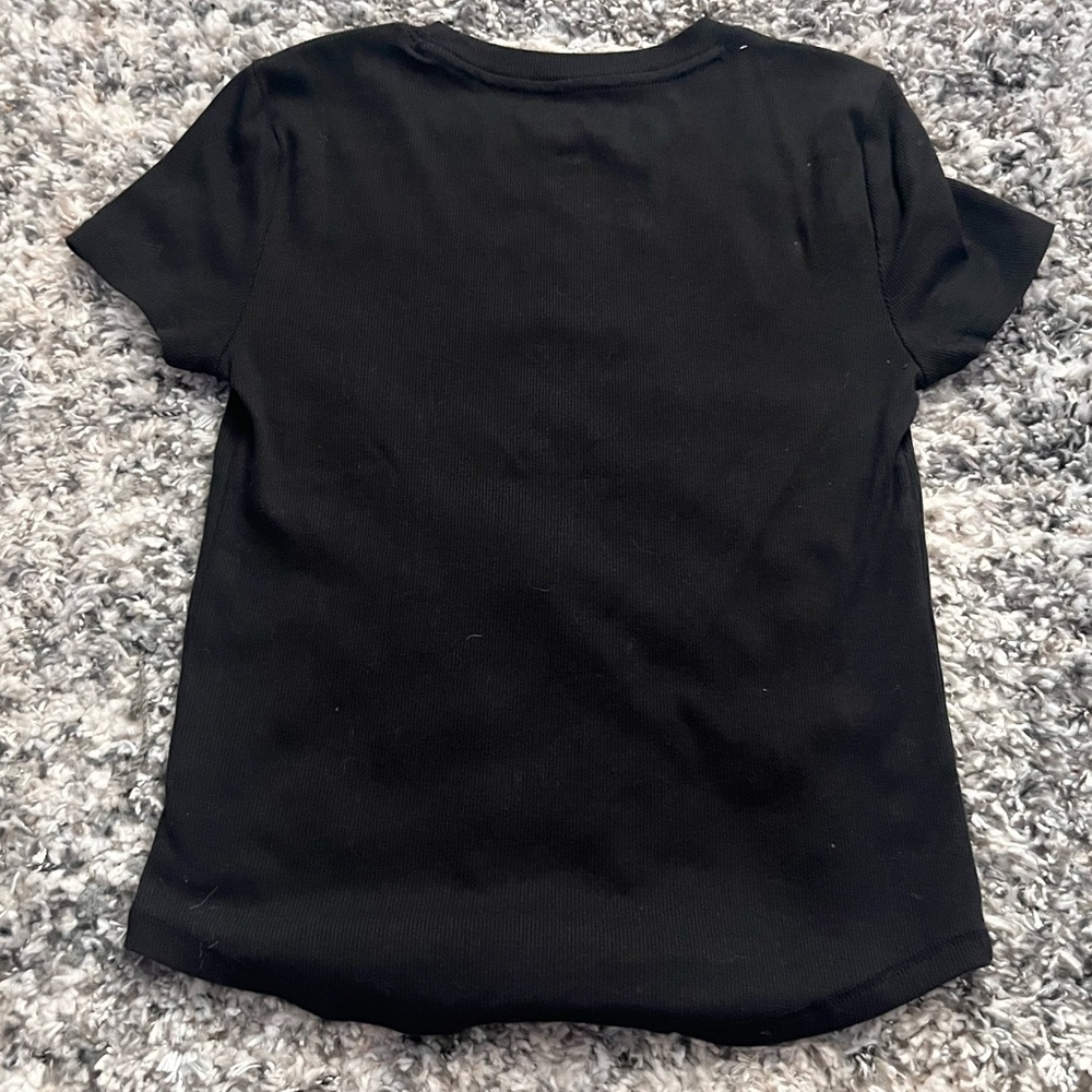 SHEIN Black Polo Short Sleeve T-Shirt